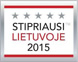 Stipriausi Lietuvoje 2015 sertifikatas